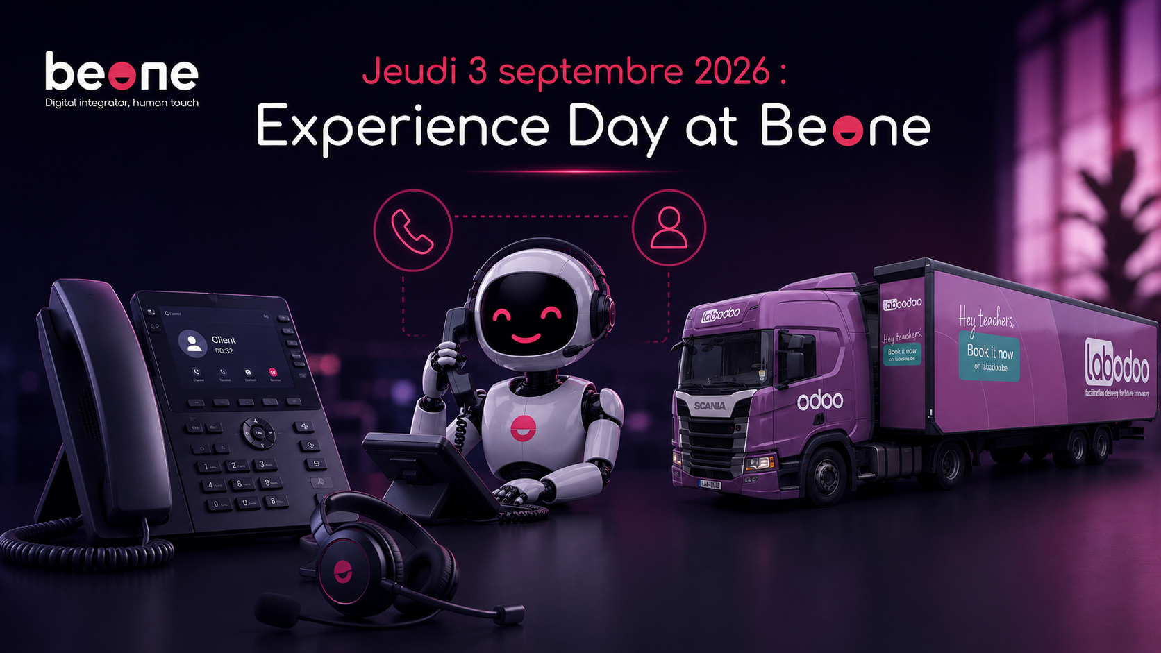 Experience Day at Beone — téléphonie professionnelle, intelligence artificielle et LabOdoo